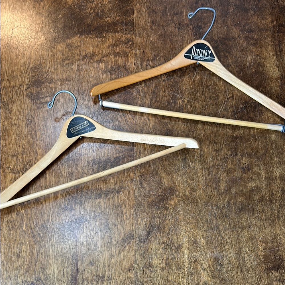 Vintage Wooden Hangers set of 2